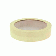 Boite bois ronde "Bosco" couvercle avec fenêtre plexi Ø26,5x6cm - par 16