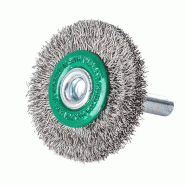 Brosse circulaire sur tige inox ondulé S6 50x11mm - 4932501704