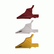 CHAUVIN ARNOUX - Jeu de 3 pinces crocodiles (1 rouge/1 blanche/1 jaune) - Ouverture 42,9mm - Capacité d'enserrage diamètre 32mm maximum