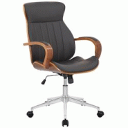 CLP Fauteuil de bureau Melilla en similicuir Noyer / Marron - marron polyester 317272 CLP Fauteuil de bureau Melilla en similicuir Noyer / Marron - marron polyester 317272