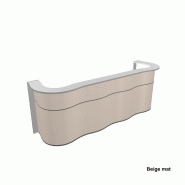 Comptoir d'accueil 3 postes Wave - MDD - Beige mat, 312_0