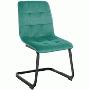 Décoshop26 - Chaise de salle à manger x1 housse en velours matelassé vert et cadre en métal noir CDS101152 - noir 3000250460170 Décoshop26 - Chaise de salle à manger x1 housse en velours matelassé vert et cadre en métal noir CDS101152 - noir 3000250460170