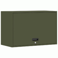 Helloshop26 - Armoire murale design moderne garage 80 x 40 x 53 cm finition épurée en acier vert olive 02_0052840 - vert Bois massif 3000237616972