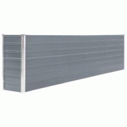 Helloshop26 - Jardinière lit surélevé plantes fleurs jardin 320 x 40 x 77 cm acier galvanisé gris 02_0000801 - 3000071341535 Helloshop26 - Jardinière lit surélevé plantes fleurs jardin 320 x 40 x 77 cm acier galvanisé gris 02_0000801 - 3000071341535