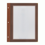 Inserts pour protège-menus A4 marron (lot de 5) - 260 x 1 x 320 mm - SECURIT - 0615402160476