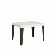 Itamoby Table extensible 80x120/204 cm Frêne Blanc Flamme Structure Anthracite - blanc 8050598200360