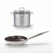 Lot Poêle 32 cm Elo Bistro Line & Faitout 26 cm Elo avec couvercle - gris 3176239967715