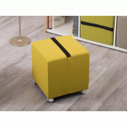 Pouf à roulettes Yam's carré français Pouf à roulettes Yam's carré français