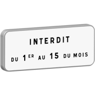 Panonceaux Taliasign M classe 1 Indications Permanentes - PNPTLGLV1M6B1-TL07_0