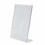 Porte document incliné A6 10,5x15cm - Polystyrène Transparent - Support d'affichage rigide