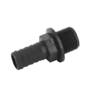 Raccord annelé - Droit - M 3/4&quot; pas gaz - Embout cannelé Ø 20 mm