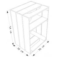 Caisse en bois S3 Tablette - Simply A Box - L36 x H54 x P30 cm - Bois brut ou 6 coloris lasure à l'eau_1