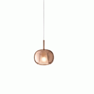 Suspension en verre borosilicate 8248, finition cuivre miroir, diamètre 22,5 cm, douille E27, design moderne et élégant - Perenz - cuivre 8248 RM