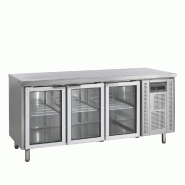 Table réfrigérée positive 3 portes vitrées GN1/1 SS304 - 402 L | Tefcold - CK7310G