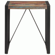 VidaXL Table à manger 70x70x75 cm Bois de récupération massif Modèle Polaris Bois - Bois massif 321597
