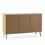 VS Venta-stock Buffet Lluvia 3 portes en chêne, largeur 120 cm - marron Bois manufacturé I23057