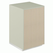 Angle de comptoir Vertigo T01 MDF naturel et blanc mat 60x60x93 cm
