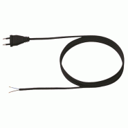 BACHMANN Câble 2x0,75 3m noir, H03VVH2-F Connecteur Euro, non emballé_0