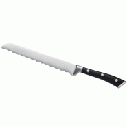 BERGNER - Couteau à Pain (20 cm) en Acier Inoxydable (Foodies) - noir inox Q3037