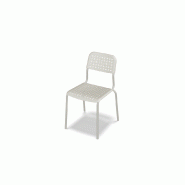 Chaise in & out Tube 4 pieds - blanc perle