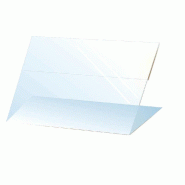 Chevalet plexi 6x4cm - par 10 - Plexiglass translucide 1,5mm