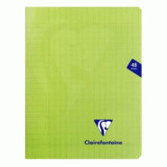 Clairefontaine Lot de 10 Cahier Mimesys 17x22, 48p./24 feuilles 90 g/m² piquées, coloris vert, Séyès - 3329683537519