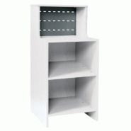 Comptoir caisse - L46xP60cmxH110cm - sans tiroir - blanc - aggloméré