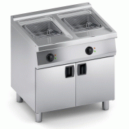 Cuistance Friteuse électrique double professionnelle 2 x 15 L – cuves inox 700 x 800 mm – thermostat 100–190 °C - inox 215FC700E