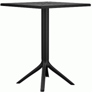 Décoshop26 - Table d'appoint pour intérieur ou extérieur 60x60 cm en plastique noir 10_0009165 - noir 3000267044196