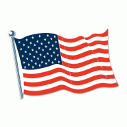 Drapeau USA en carton 45 cm - 55845-18