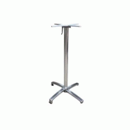 Emh Pied bistrot aluminium rabattable H108 cm – mange-debout professionnel CHR – finition aluminium - argenté aluminium BISPIED108ALU