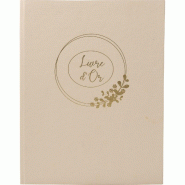 Exacompta Livre d'Or Ringflower 22x27 cm, 100 pages, coloris latté - marron en carton 47633E