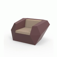 Fauteuil lounge design in & out FAZ - grenat