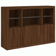 Helloshop26 - Buffet bahut commode armoire meuble de rangement organisateur cuisine salle de séjour salon avec lumières LED 3 pcs 02_0037201 - 30002 Helloshop26 - Buffet bahut commode armoire meuble de rangement organisateur cuisine salle de séjour salon avec lumières LED 3 pcs 02_0037201 - 30002