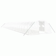 Helloshop26 - Serre tente abri plante fleur légumes avec cadre en acier 88 m² 22 x 4 x 2 m blanc 02_0044639 - 3000220241044 Helloshop26 - Serre tente abri plante fleur légumes avec cadre en acier 88 m² 22 x 4 x 2 m blanc 02_0044639 - 3000220241044