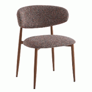 Lot de 2 Chaises Hortense rouge/bleue, 76x54x56 cm,  France mobilier chr - acier 3760326527779