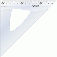 Maped Equerre Cristal 45 degrés, hypothénuse 21 cm - 3154141461231