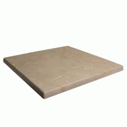 Plateau carré de table extérieur Werzalit 60x60cm décor marbre beige