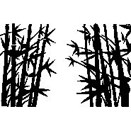 Sticker bambous en haie parallèle