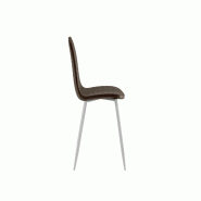 Stones Chaise Martina en rotin synthétique beige avec structure en métal gris foncé - Design ergonomique pour la salle à manger 38 x 43 x 86,5 cm