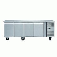 Table réfrigérée professionnelle 4 portes 553 l ventilé -2 / +8°c - PTHSNACK4100TN