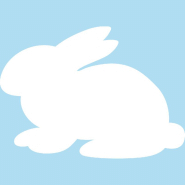 Tableau blanc lapin