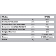 Transpalette manuel très grande capacité 5000kg Référence   HP50S_1