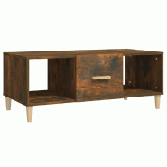 VidaXL Table basse chêne fumé 102x50x40 cm bois d'ingénierie Modèle Sirius Compact Plus - 817525XL