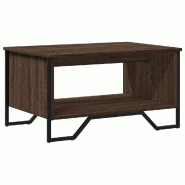VidaXL Table basse chêne marron 75x51x40 cm bois d'ingénierie Modèle Karma - 848488