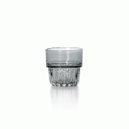 Bazar Bizar Tumbler en verre 8.3x8.3x8 cm fumé gris - Lot de 24 - gris verre CNSJ013SmoGr-MTR24