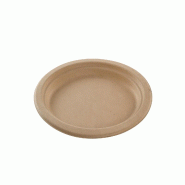 Betik Ecoline – 800 unités – Plateau ovale bagasse naturel – 26 x 20 cm - beige Bagasse 1010231