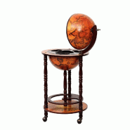 Chariot de Bar Globe Costway, Bar Globe, Chariot de Bar Domestique, Présentoir à Vin avec Roulettes (Brun) - marron TI69317 Chariot de Bar Globe Costway, Bar Globe, Chariot de Bar Domestique, Présentoir à Vin avec Roulettes (Brun) - marron TI69317