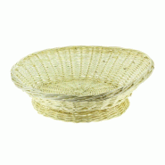 Corbeille osier ronde "Turbo socle" naturel Ø70x13/22cm