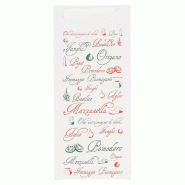 Etui pour couverts papier Pizza + serviette blanche intissée 8,5x19,5cm par 250